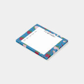 青の赤とピンクのイチゴに注意 ポストイット (アングル)