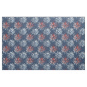 青の赤と白の花火 ファブリック (ファットクウォーター)
