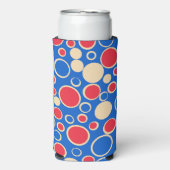 青の赤と青の点 スリム缶クーラー (Seltzer正面)