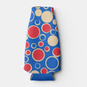 青の赤と青の点 ボトルクーラー (正面)