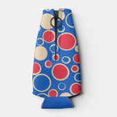 青の赤と青の点 ボトルクーラー (裏面)