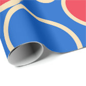 青の赤と青の点 ラッピングペーパー (ロールコーナー)