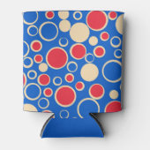 青の赤と青の点 缶クーラー (正面)