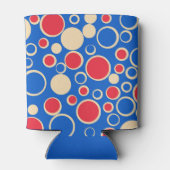 青の赤と青の点 缶クーラー (裏面)