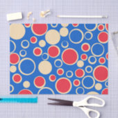 青の赤と青の点 薄葉紙 (クラフト)