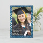 青の輝き フォトフレーム 招待状 (スタンド正面)