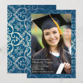 青の輝き フォトフレーム 招待状 (正面/裏面)