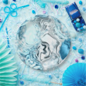 青の輝度 ペーパープレート (パーティー)