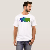 青の速度くま Tシャツ (正面フル)
