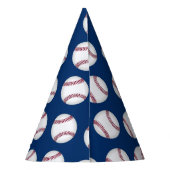 青の野球のパーティーの帽子 パーティーハット (裏面)