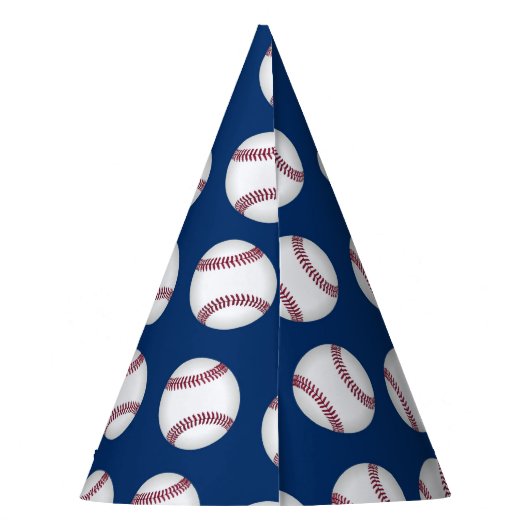 青の野球のパーティーの帽子 パーティーハット (裏面)