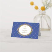 青の金ゴールド王室のプリンス座席表の表番号 プレイスカード (正面)