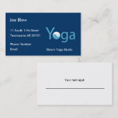 青の陰陽のヨガ 予約カード (正面/裏面)