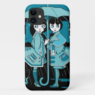 青の雨の日 iPhone 11 ケース