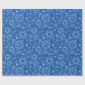 青の雪片 ラッピングペーパー (フラット)
