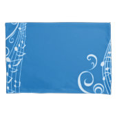 青の音符のインスピレーション 枕カバー (正面)