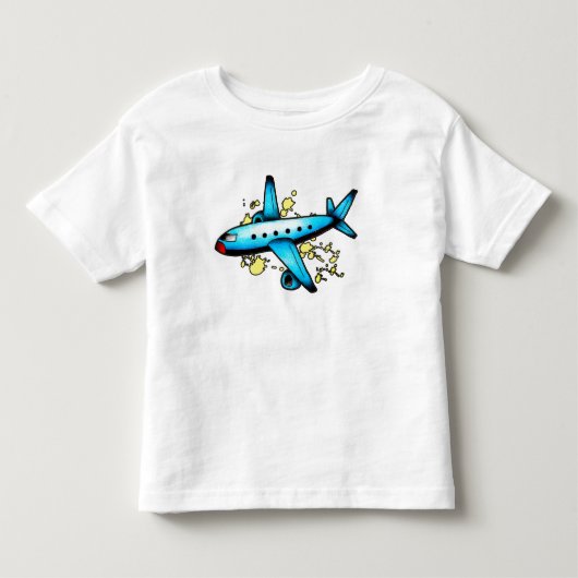 青の飛行機の人 トドラーTシャツ (正面)