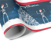 青の骨組およびクリスマスツリー ラッピングペーパー (ロールコーナー)