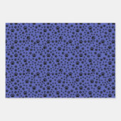 青の黒い手のプリント ラッピングペーパーシート (正面)