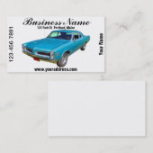 青の1966年のポンティアクルマン筋肉車 名刺 (正面/裏面)