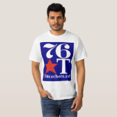 青の76Teachers価値Tシャツの赤 Tシャツ (正面フル)