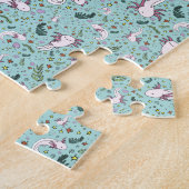 青のAxolotls ジグソーパズル (側面)