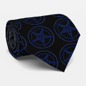 青のBaphomet ネクタイ (ロール)