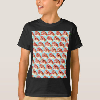 青のChamberedオウムガイパターン Tシャツ