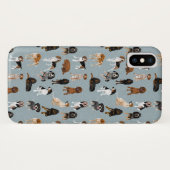 青のCoonhounds Case-Mate iPhoneケース (裏面(横))