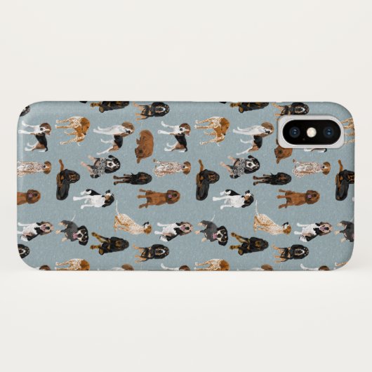青のCoonhounds Case-Mate iPhoneケース (裏面(横))
