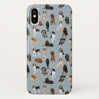 青のCoonhounds iPhone X ケース