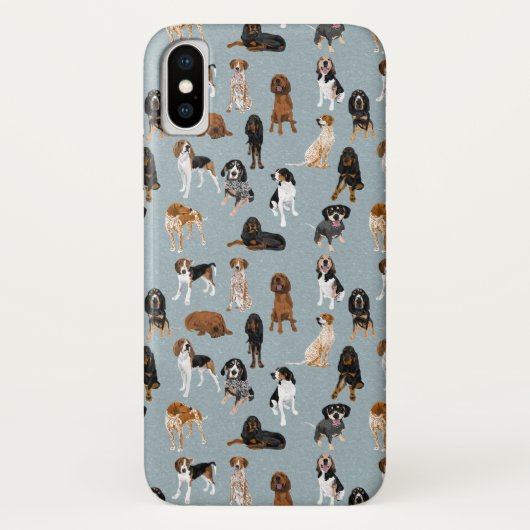 青のCoonhounds Case-Mate iPhoneケース (裏面)