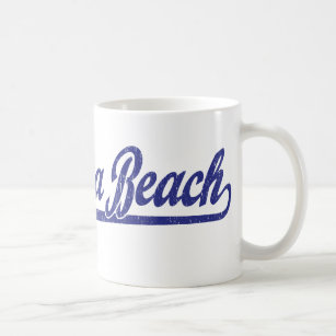 青のDaytona Beachの原稿のロゴ コーヒーマグカップ