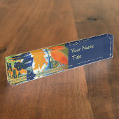 青のDIVA /髪の美しいファッション デスクネームプレート (側面)