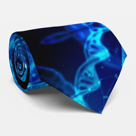 青のDNAストランド ネクタイ (ロール)
