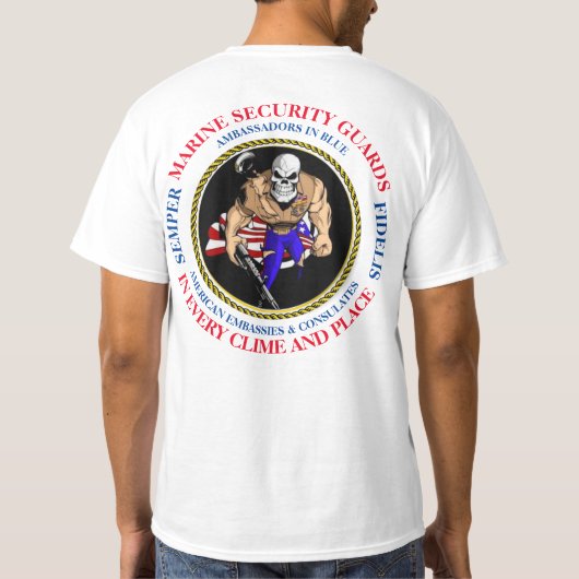 青のMSGアンバサダー Tシャツ (裏面)