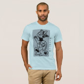 青のPICATTOの黒 Tシャツ (正面フル)