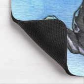 青のSaddlebredの馬のマウスパッド陰 マウスパッド (コーナー)