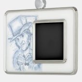 青のScrooge シルバープレートフレームオーナメント (左)