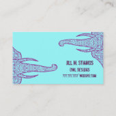 青のStellaRootの平和象の名刺 名刺 (裏面)