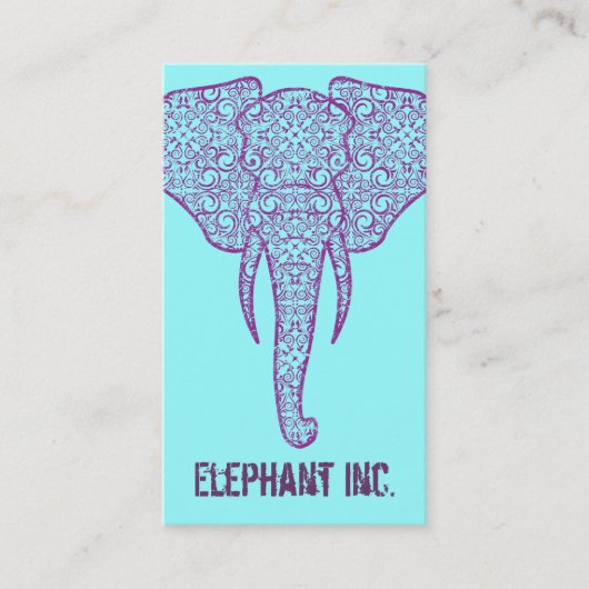 青のStellaRootの平和象の名刺 名刺 (正面)