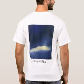 青のTシャツの深い Tシャツ (裏面)