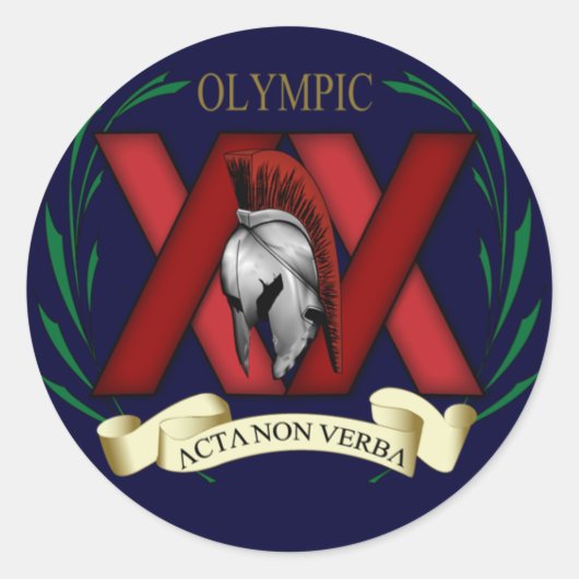 青のXXシール ラウンドシール (正面)