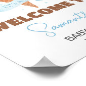 青はこちらスクープ赤ちゃんシャワーへようこそ ポスター (角)