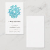 青はす|花の水彩画 名刺 (正面/裏面)