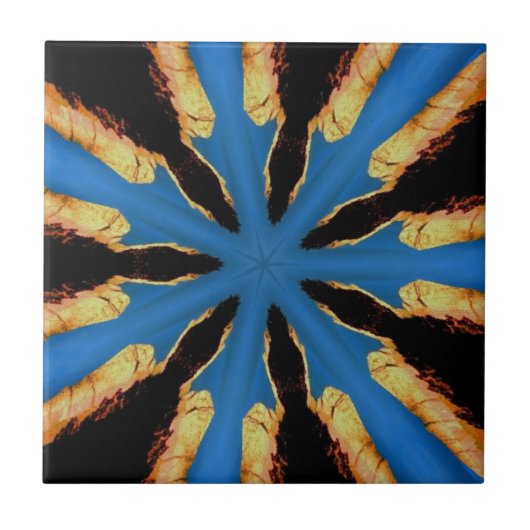 青はっきりしたいタイル タイル (正面)