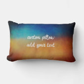 青はっきりしたとオレンジ動揺してのテキストの追加 ランバークッション (正面)