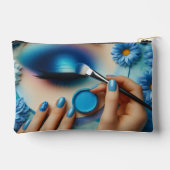 青はっきりしたアイシャドウ アクセサリーポーチ (裏面)