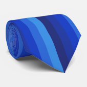 青はっきりしたグラデーションストライプパターン ネクタイ (ロール)