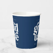 青はっきりしたモダン式卒業パーティー 紙コップ (左)